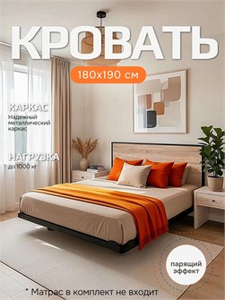{{productViewItem.photos[photoViewList.activeNavIndex].Alt || productViewItem.photos[photoViewList.activeNavIndex].Description || 'Кровать парящая металлическая 180х190 см, двуспальная, Дуб Сонома'}}