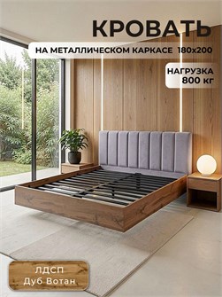 {{productViewItem.photos[photoViewList.activeNavIndex].Alt || productViewItem.photos[photoViewList.activeNavIndex].Description || 'Кровать Престиж с мягким изголовьем, 180х200, ЛДСП Дуб вотан, цвет изголовья Remy 81'}}