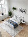 Кровать парящая Заря металлическая 120х190 двуспальная, белая 580Б