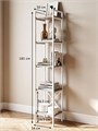 Стеллаж напольный с 5 полками TOP, 181х34х30 см, Цемент 318Ц