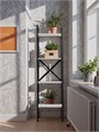 Стеллаж POLLEN mini, металлический, напольный, 147х40х35 см, Цемент 346Ц