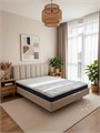 Парящая двуспальная кровать 160x200 см с мягким изголовьем "Лепестки" 462Б