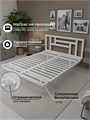 Кровать парящая Лорд металлическая 120х200 двуспальная, белая 428Б
