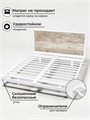 Кровать парящая металлическая 180х200 см, двуспальная, Штейн Светлый 283ШтейнСветлый