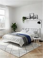 Кровать парящая Заря металлическая 120х190 двуспальная, белая 580Б