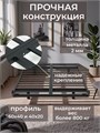 Кровать парящая металлическая 140х200 двуспальная, без изголовья, черная 437Ч