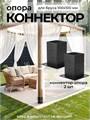 Опора коннектор для навеса, беседки, перголы из бруса 100х100 мм, 2 шт. КБ0103-2