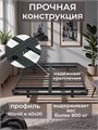 Кровать парящая металлическая 140х190 двуспальная, без изголовья, черная 441Ч