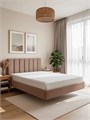 Парящая двуспальная кровать 200x200 см с мягким изголовьем "Лепестки" 464Л