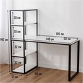 Стол письменный, офисный, компьютерный Георг, Белый, 140х60х75см 144П