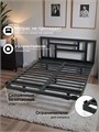 Кровать парящая Лорд металлическая 120х200 двуспальная, черная 428Ч